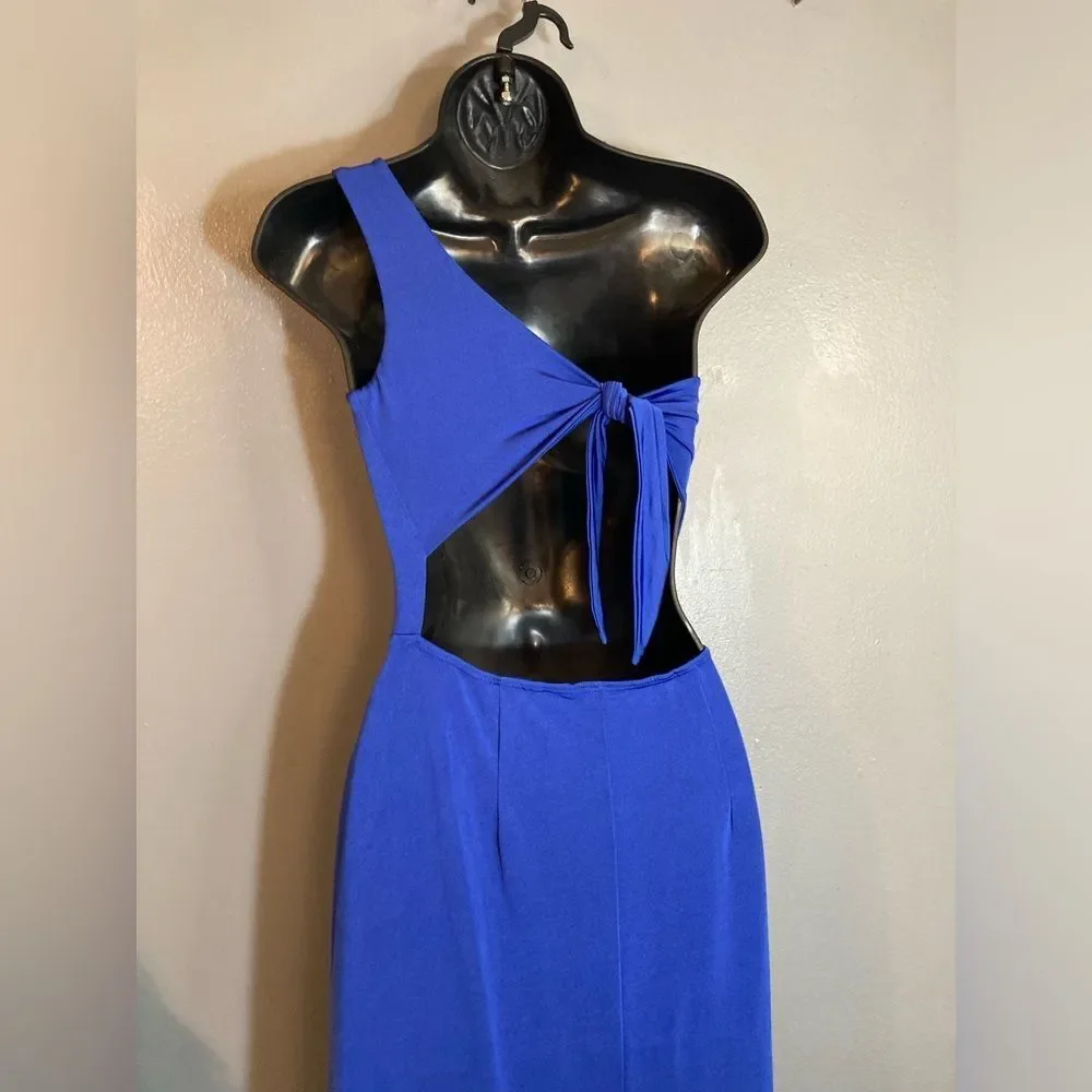 Lucy in the Sky one shoulder blue formal dress - Picture 5 of 9